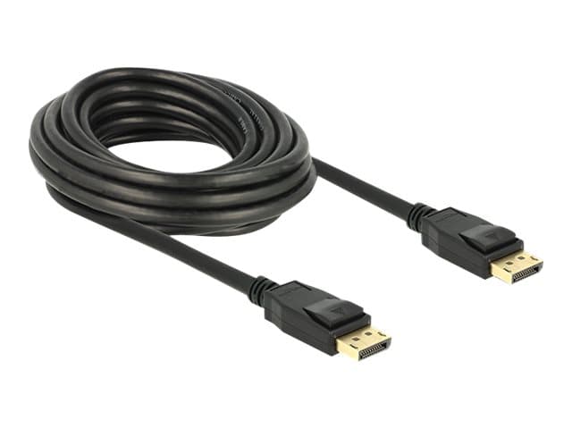 DeLOCK - DisplayPort-kabel - DisplayPort (hann) til DisplayPort (hann) - 5 m - låst - svart
