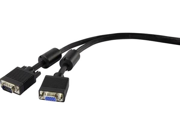 Renkforce RF-4212525, 10 m, VGA (D-Sub), VGA (D-Sub), Hankjønn, Hunkjønn, Svart