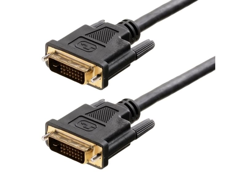Helos 7.5m, 2xDVI-D, 7,5 m, DVI-D, DVI-D, Hane, Hane, Svart