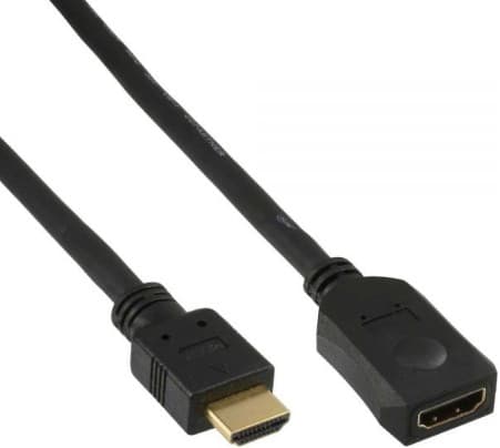 InLine 2m HDMI-HDMI, 2 m, HDMI Type A (Standard), HDMI Type A (Standard), Svart