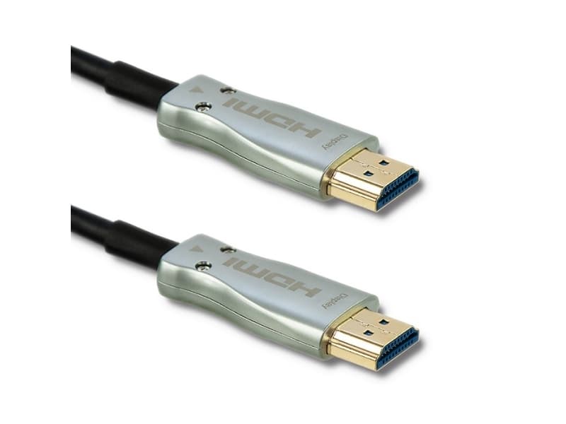 Qoltec 50472, 20 m, HDMI Typ A (standard), HDMI Typ A (standard), 3D kompatibilitet, 10 Gbit/s, Svart, Silver