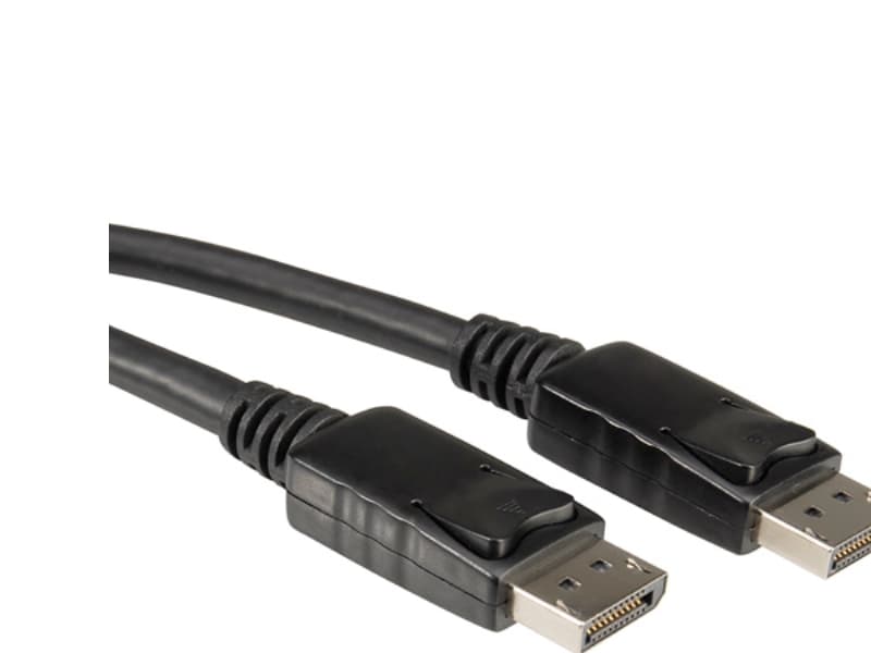 ROLINE 11.04.5601, 1 m, DisplayPort, DisplayPort, Hankoppling, Hankoppling, Svart