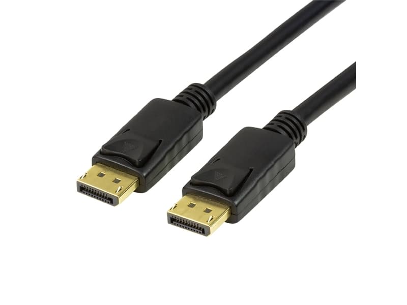 LogiLink CV0121, 3 m, DisplayPort, DisplayPort, Hane, Hane, Guld