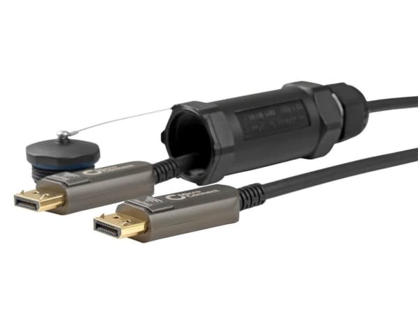 Microconnect DP-MMG-5000V1.4AOP, 50 m, DisplayPort, DisplayPort, Hankjønn, Hankjønn, Gull