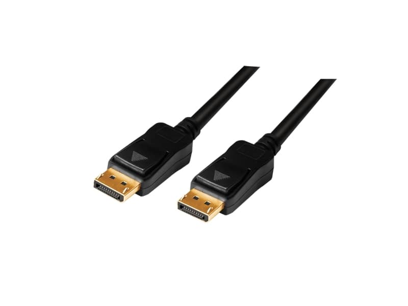 LogiLink CV0113, 15 m, DisplayPort, DisplayPort, Hankjønn, Hankjønn, Gull
