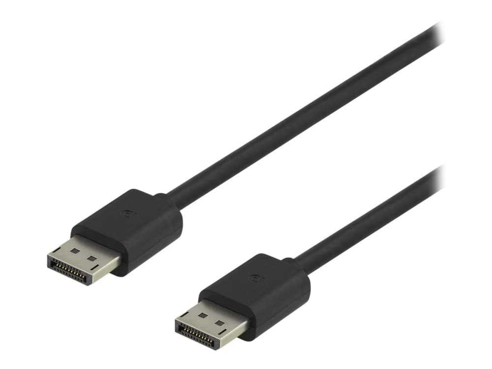 DELTACO DP8K-1030 - DisplayPort-kabel - DisplayPort (hane) till DisplayPort (hane) - DisplayPort 1.4 - 3 m - stöd för 8K - svart
