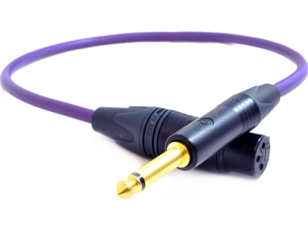 Melodika Jack 6,3mm - XLR-kabel 1m lilla