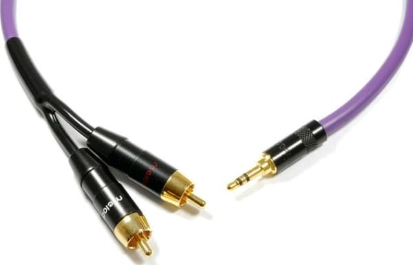 Kabel Melodika Jack 3.5mm - RCA (Cinch) x2 8m fioletowy