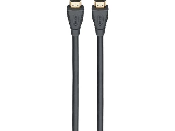 Rutenbeck AKE - Høyhastighets HDMI-kabel - HDMI (M) til HDMI (M) - 3 m - svart, RAL 9005 - 4K-støtte (21810003)