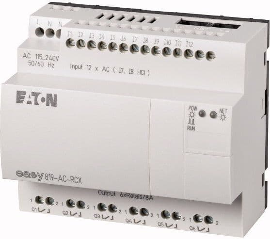 Eaton Programmable relay EASY819-AC-RCX 230V AC 12W/6 relay outputs (256268)