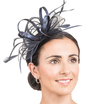 Hawkins Collection Womens/Ladies Beaded Bow And Feather Fascinator