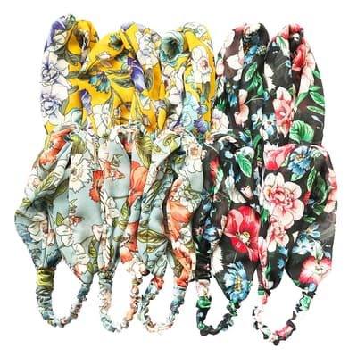 Jewelcity Womens/Ladies Floral Print Headscarves (Pack of 10)