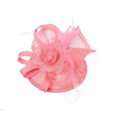 Intrigue Womens/Ladies Large Linen Look Floral Fascinator Clip
