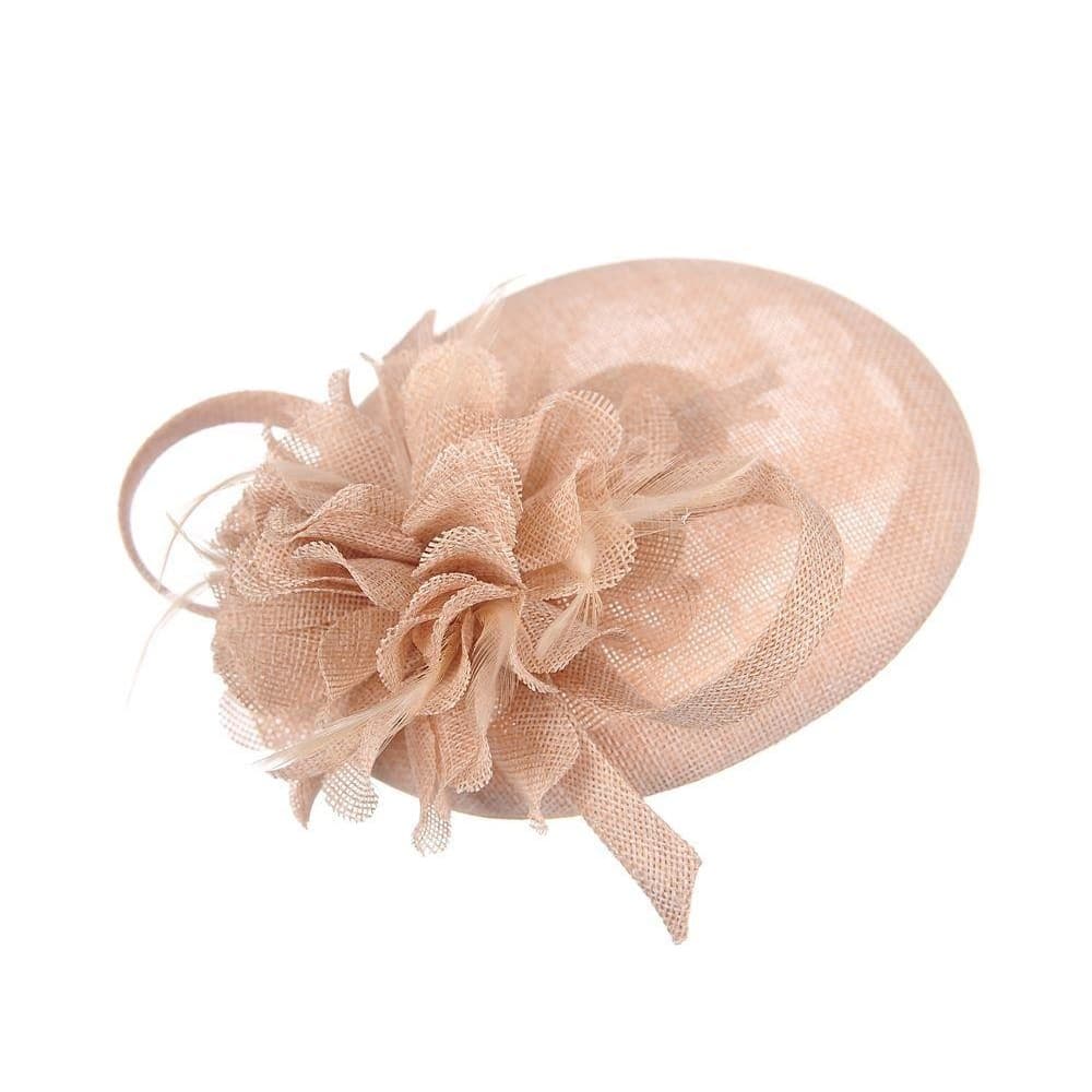 Intrigue Womens/Ladies Oval Linen Look Floral Fascinator Clip