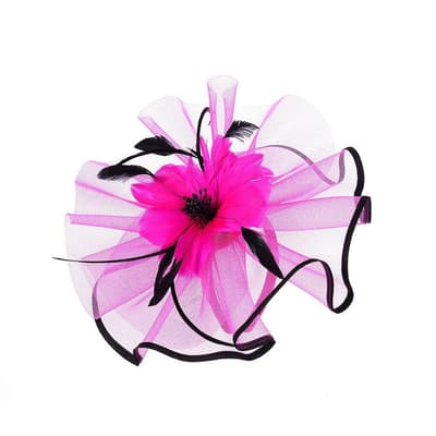Intrigue Womens/Ladies Large Feather Flower Fascinator