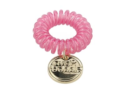 Invisibobble Lisa & Lena - pink hair band with a heart pendant 1 pc