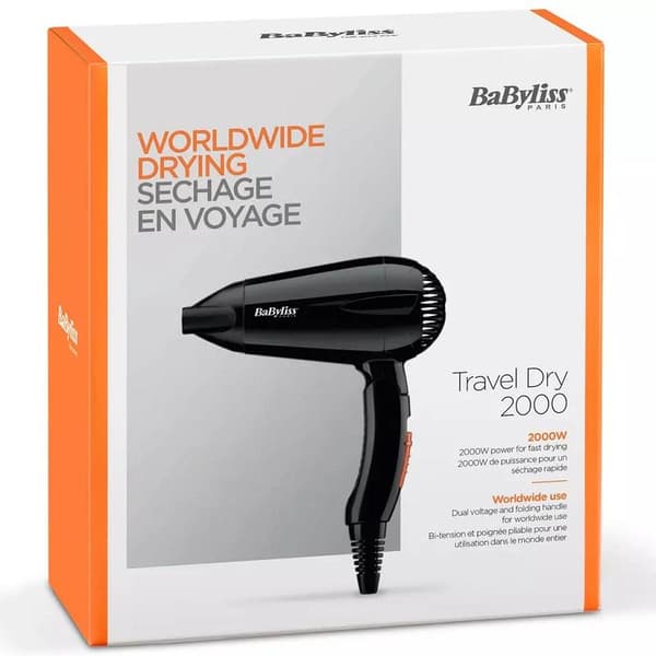 Babyliss Hairdryer - Travel Dry 2000 5344E