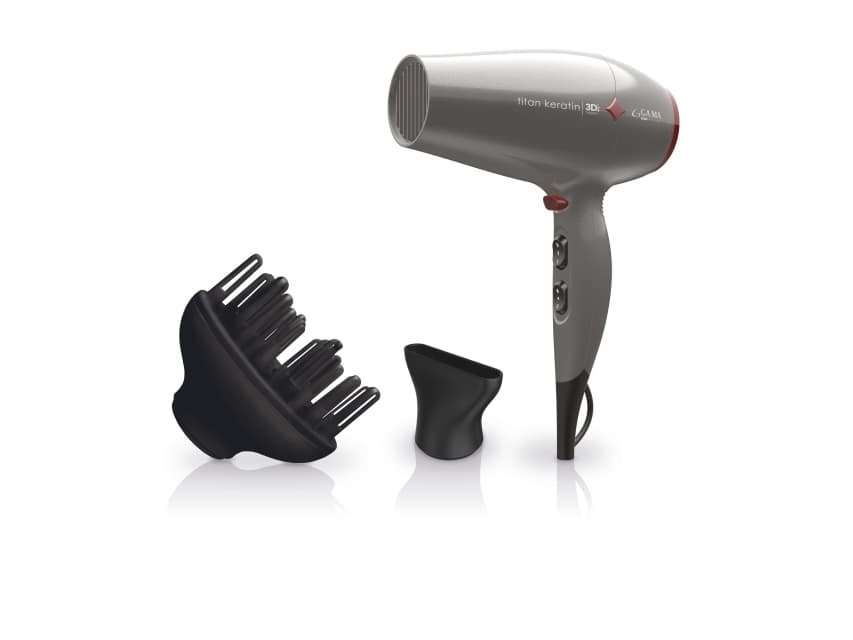 GA.MA Titan Keratin Diamond 3D, Grå, Monoton, Hængende løkke, 1,7 m, 2300 W, 220-240 V