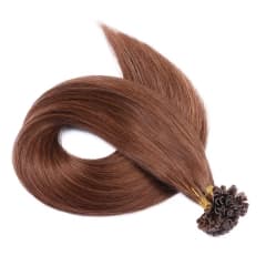 100 stk brasilianske Remy Keratin vokssløjfer # 6, 100gram, 40cm