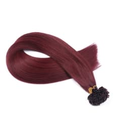 100 stk brasilianske Remy Keratin vokssløjfer # 99J, 100gram, 45cm