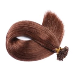 100 stk brasilianske Remy Keratin vokssløjfer # 33, 100gram, 50cm