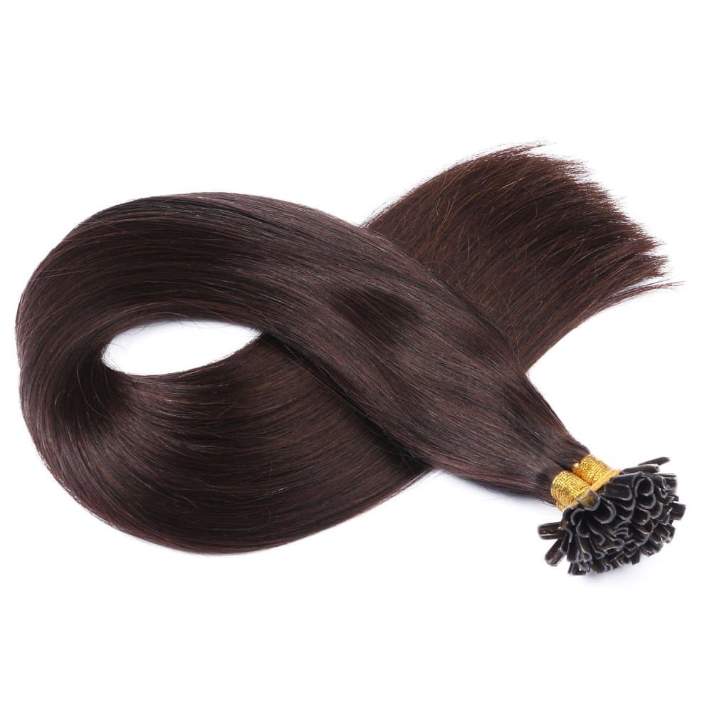 100 stk brasilianske Remy Keratin vokssløjfer # 2, 100gram, 65cm