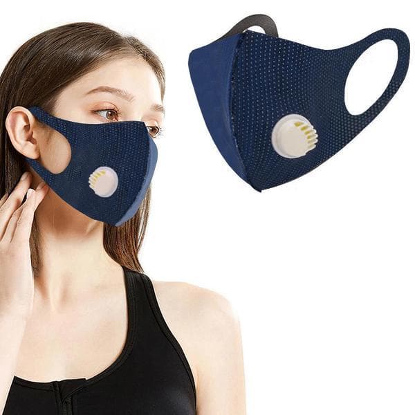 3-Pack Mask för Vuxna / Skydd för Mun - Tvättbar Mask - Mörkblå