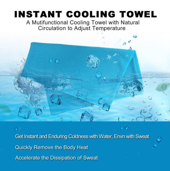 Cooling Towel Kylhandduk  Rosa Sporthandduk - Svalkande handduk