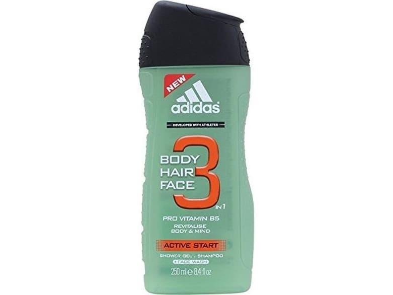 Adidas 3in1 Active Start Shower Gel Body & Hair 250 ml (man)