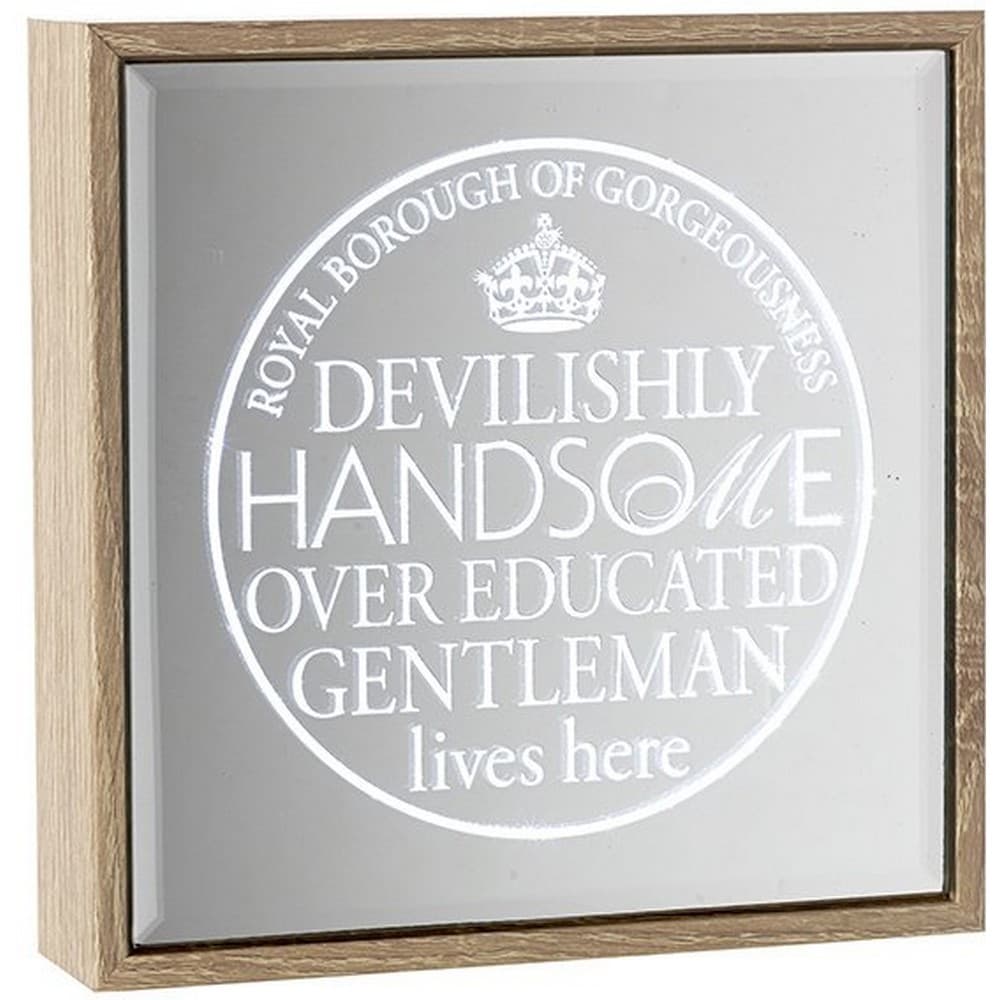 Handsome Gentleman Wall Art Sign Mirror