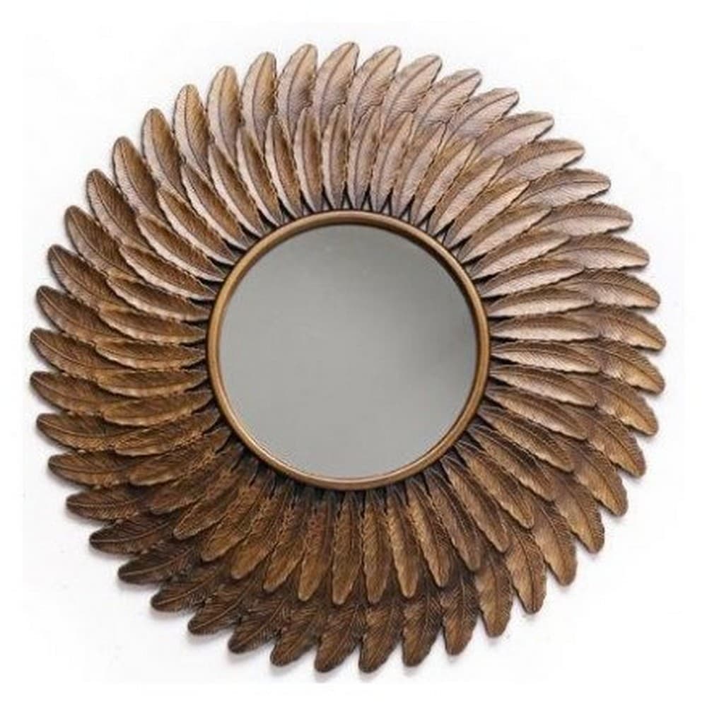 Feather Statement Circular Mirror