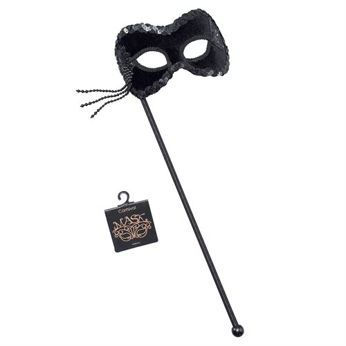 Bild av Bristol Novelty Unisex Vuxna Sequinned Velvet Eye Mask On Stick