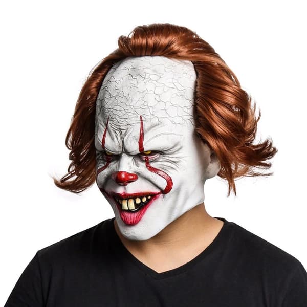 Pennywise-mask i Latex - Halloween