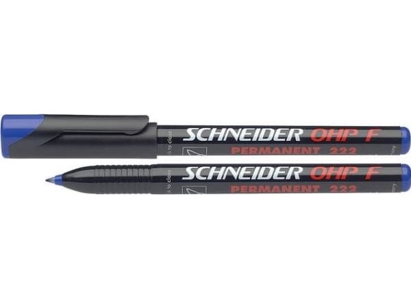 Staples SCHNEIDER Foliopis OHP F, 0,7mm, niebieski