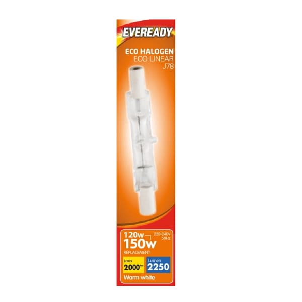 Eveready Eco Halogen Linear J78 Bulb Warm White 120w