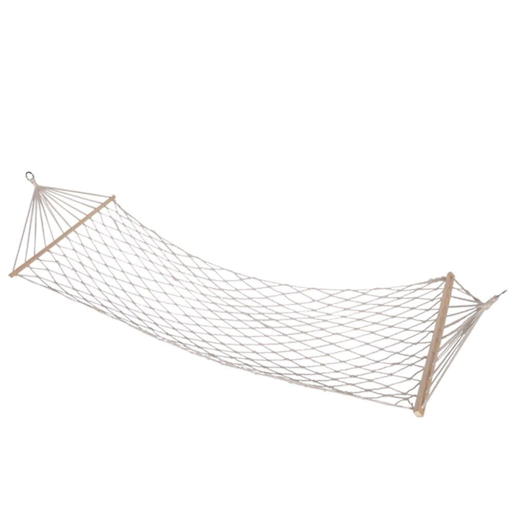 Flettet Hængekøje med Træstænger - 80 x 200 cm