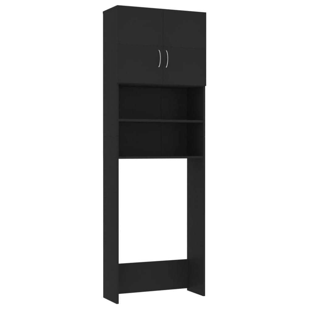 vidaXL Pesukonekaappi musta 64x25 5x190 cm lastulevy
