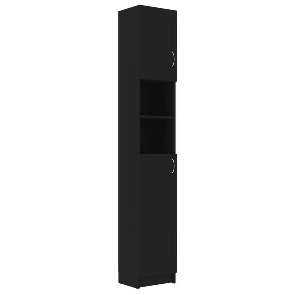 vidaXL Baderomsskap svart 32x25,5x190 cm sponplate