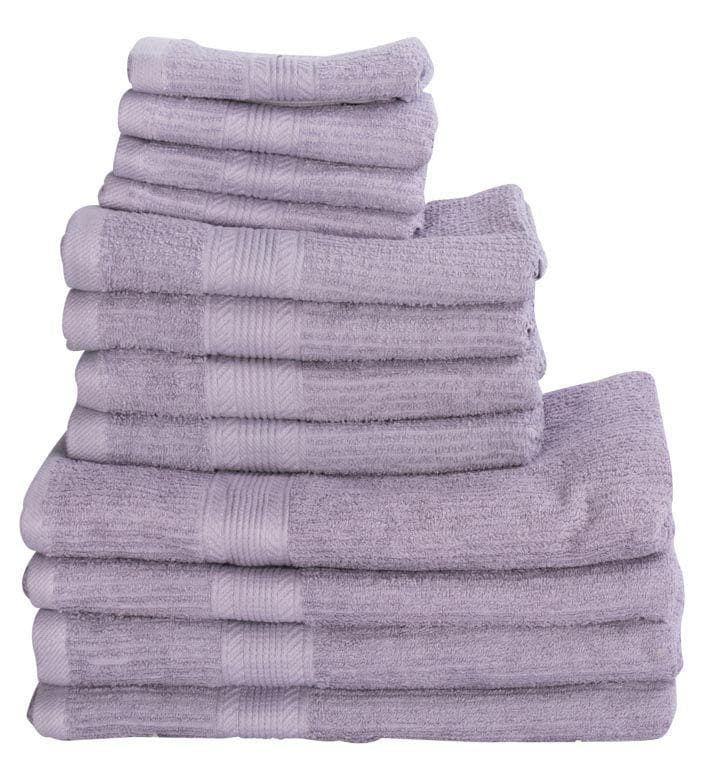 12 Pak Håndklæder - Lavendelfarvet - Borg Living
