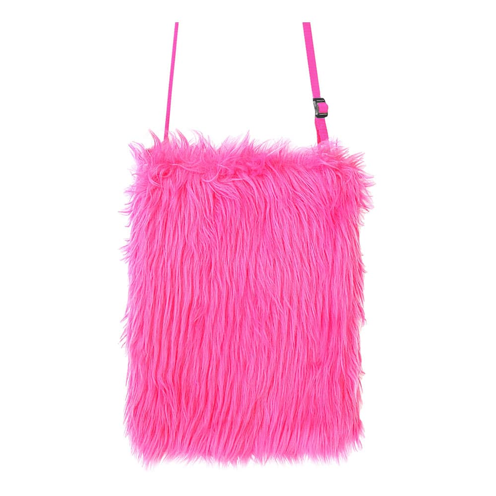 Håndveske Fluffy Neon Rosa