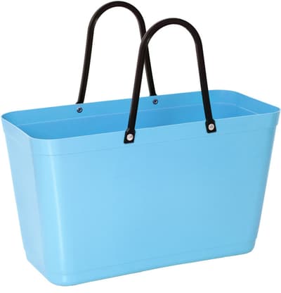 Hinza väska stor ljusblå -green plastic