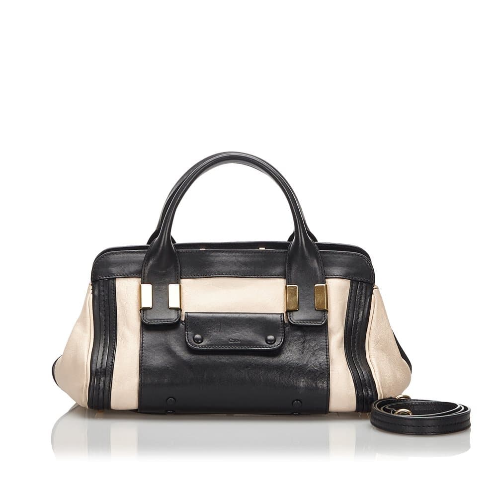 Pre-owned Chloe Leather Alice Satchel Black