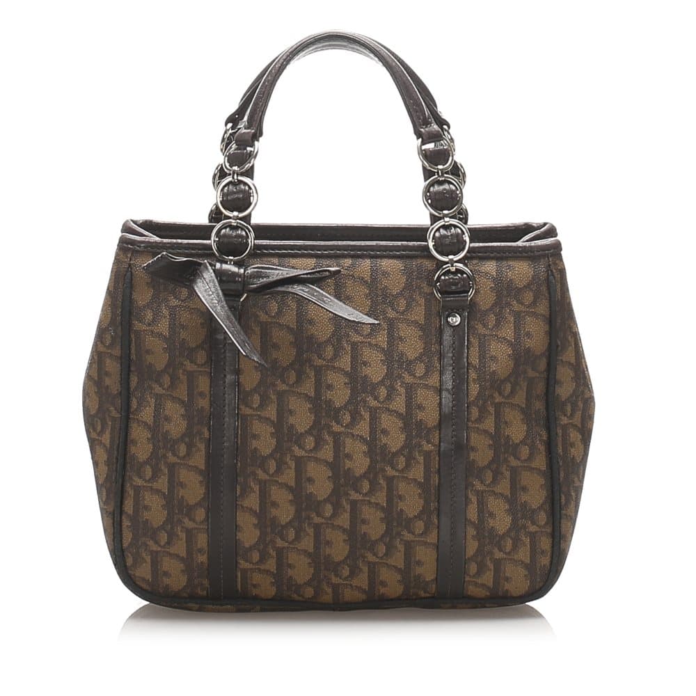 Genbrugt Dior Dior Oblique Romantique Håndtaske Brun