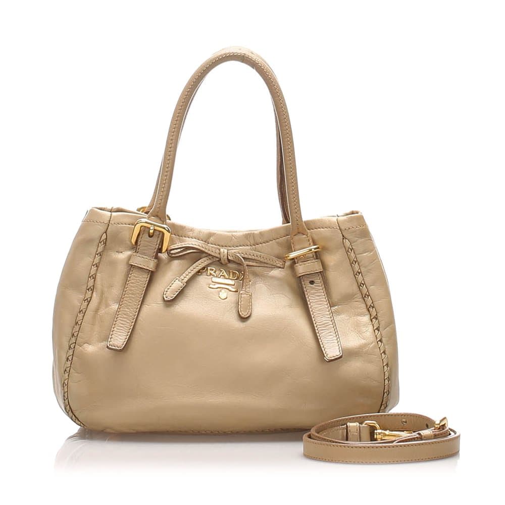 Pre-owned Prada Leather Satchel Brown