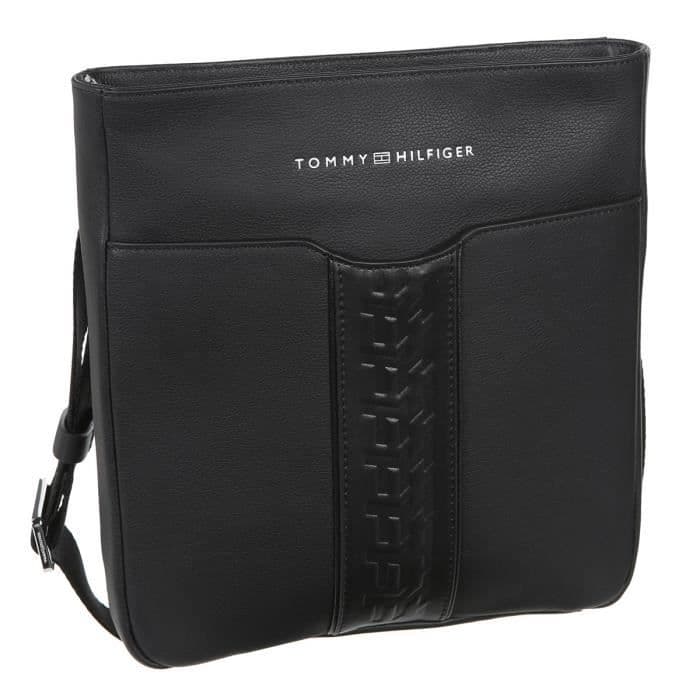 TOMMY HILFIGER AM0AM05981BDS Läder Axelväska - Svart - Kvinnor