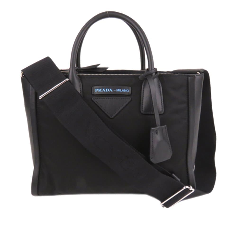 Prada Tessuto Concept Double Zip Satchel Black