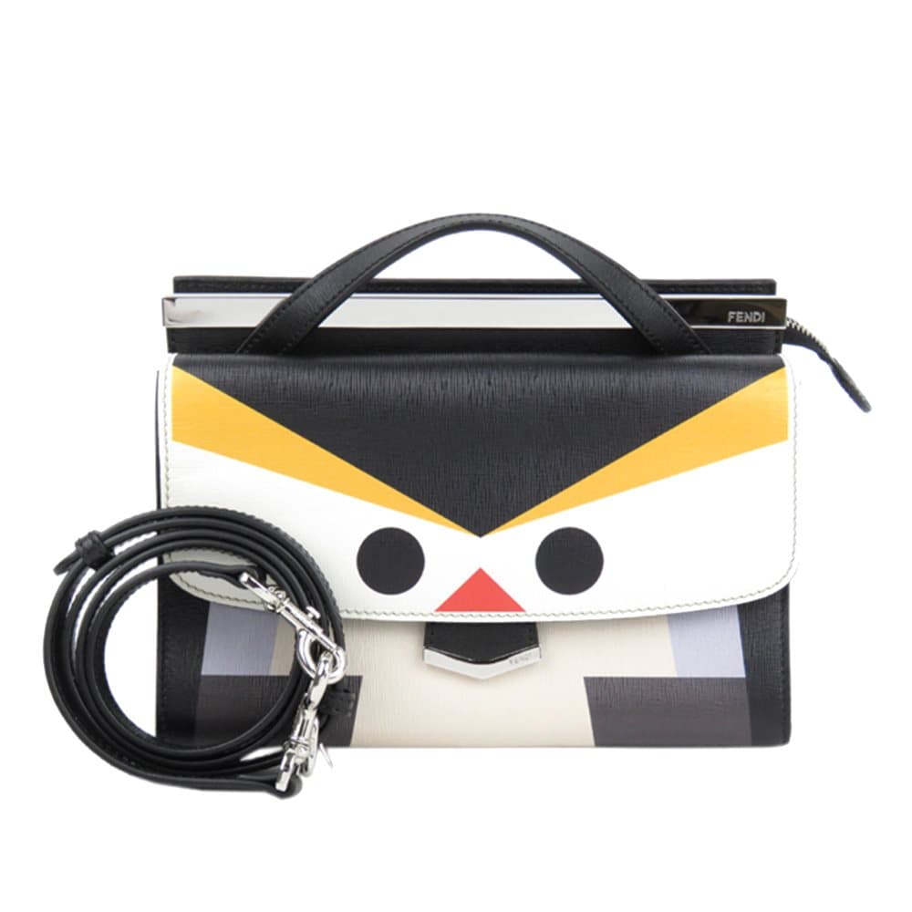 Fendi Monster Demi Jours Leather Satchel Multi