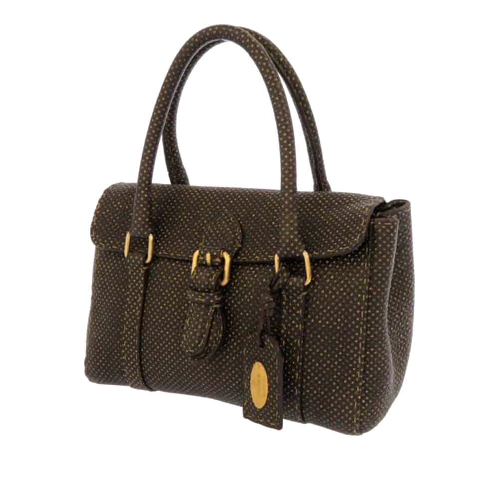 Fendi Mini Selleria Linda Handbag Brown