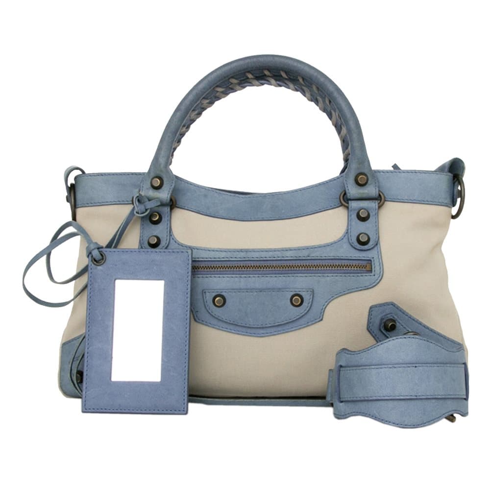 Balenciaga Motocross Classic First Canvas Satchel Brown