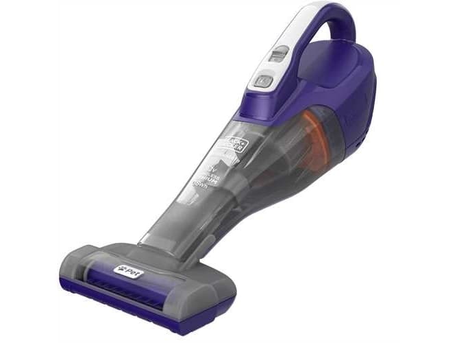 Black & Decker DVB315JP, Torr, Filtrering, Utan påse, 0,4 l, Violett, Batteri